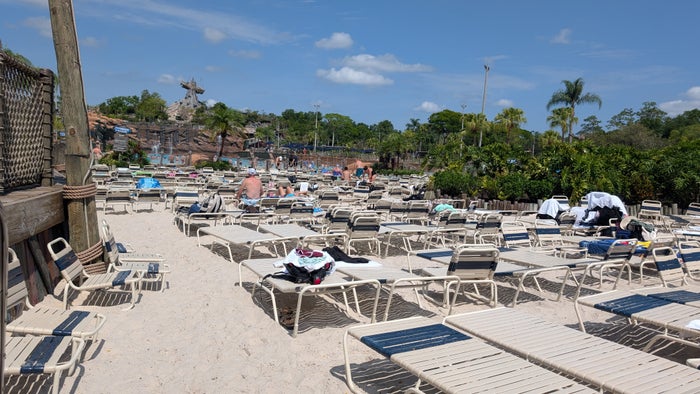 Disney’s Typhoon Lagoon beach loungers Disney's Typhoon Lagoon beach loungers