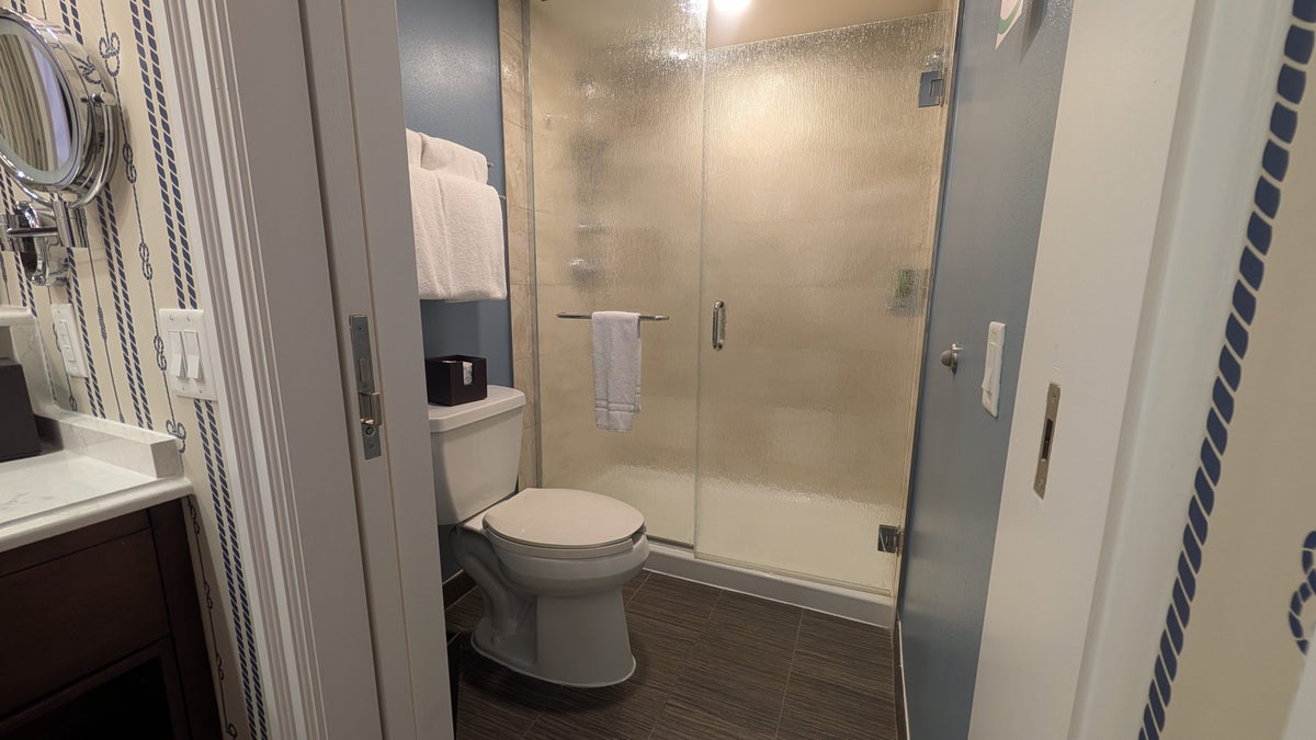 Disneys Yacht Club Resort guest room bathroom shower