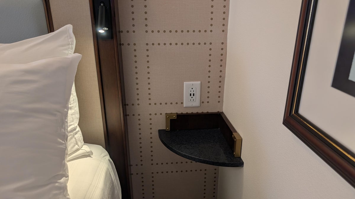 Disneys Yacht Club Resort guest room bed shelf