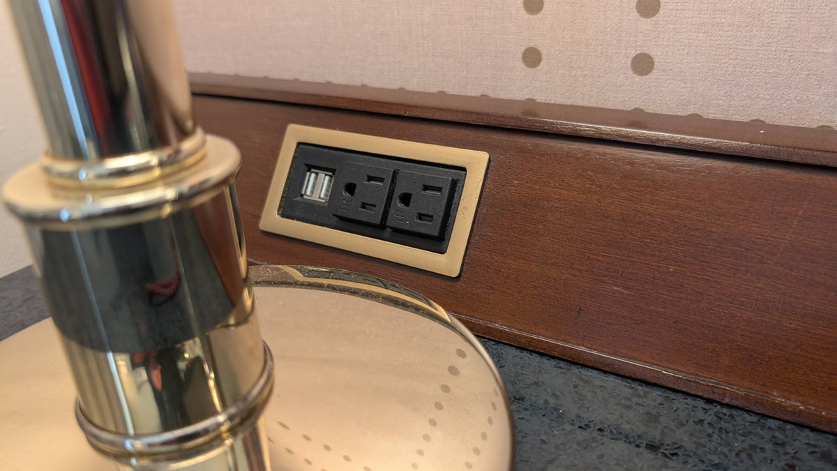 Disneys Yacht Club Resort guest room desk outlets