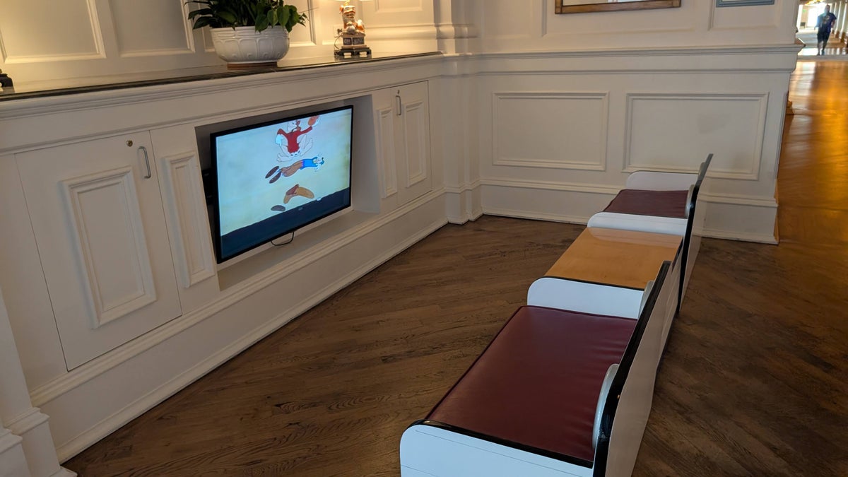 Disneys Yacht Club Resort lobby kids TV