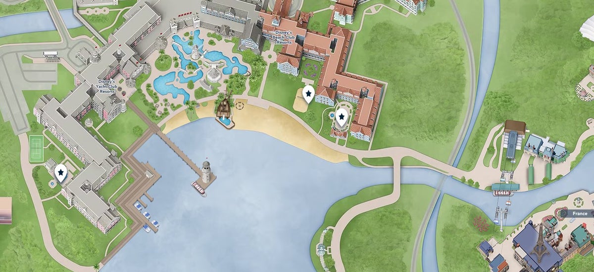 Disneys Yacht Club Resort map