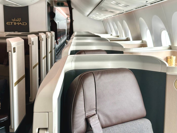 Eithad business class on the Dreamliner