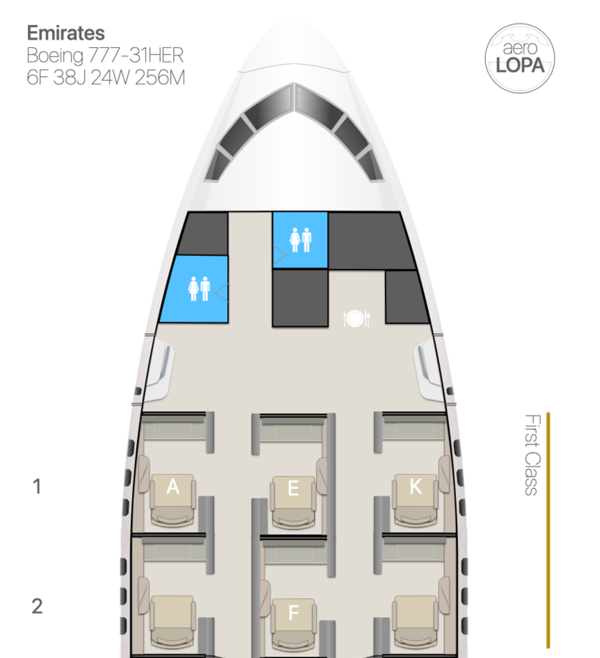Emirates Aerolopa Seat Map