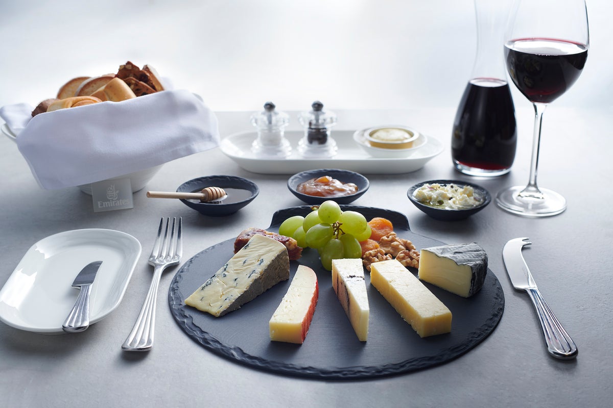 Emirates first class cheese board