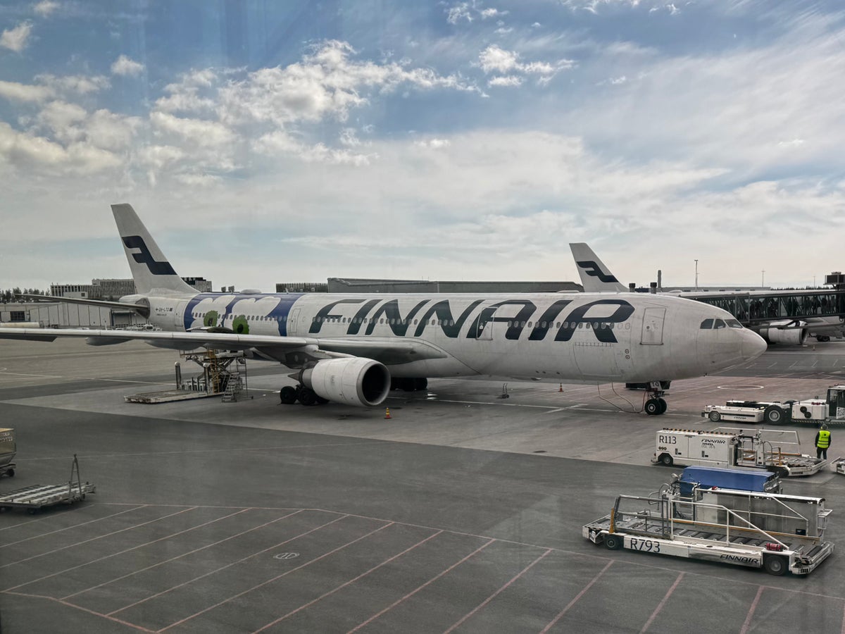 Finnair A330 plane at Helsinki