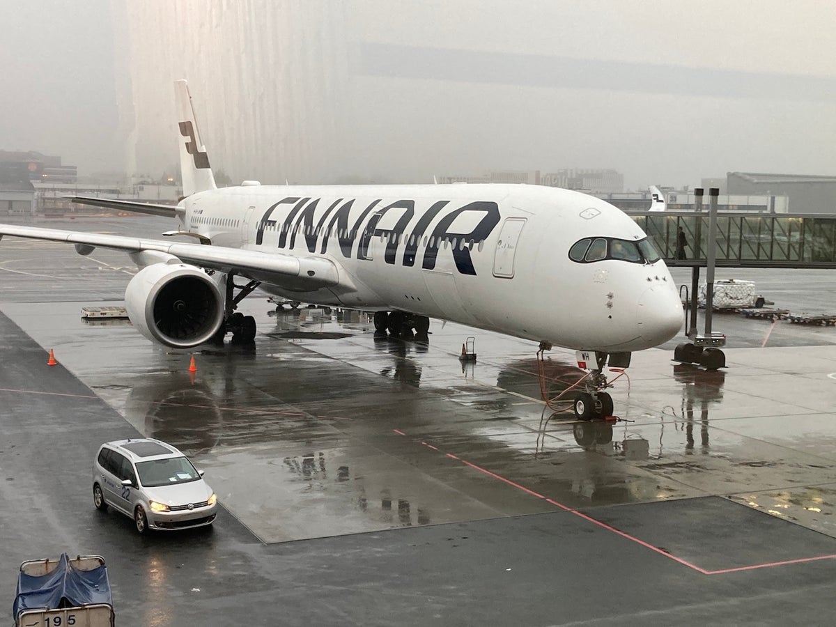 Finnair A350 plane at Helsinki