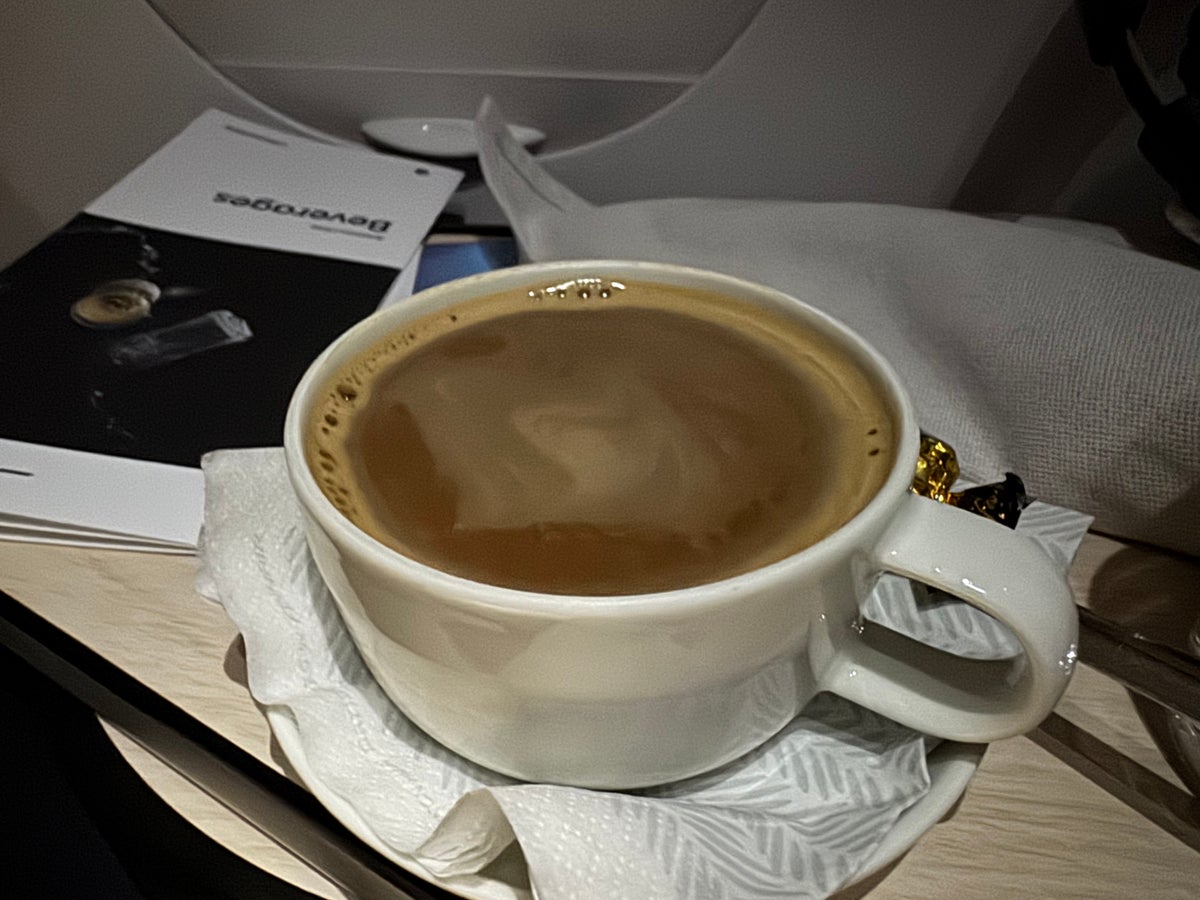 Finnair A350XWB business class coffee