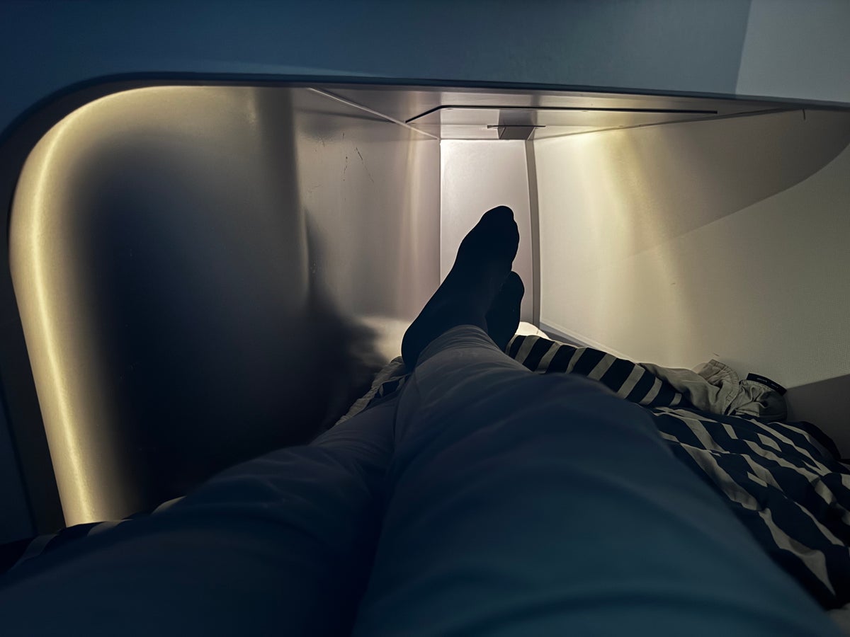 Finnair A350XWB business class footwell