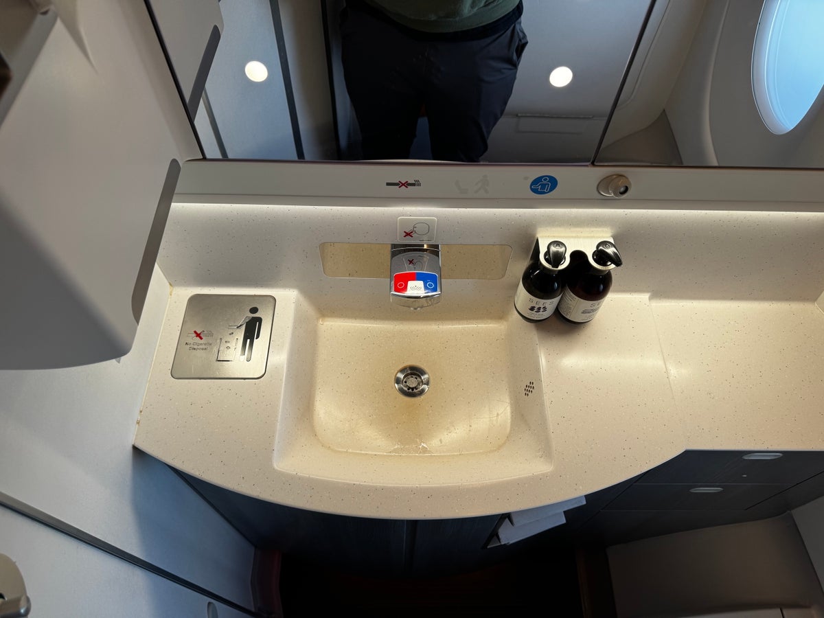 Finnair A350XWB business class lavatory sink