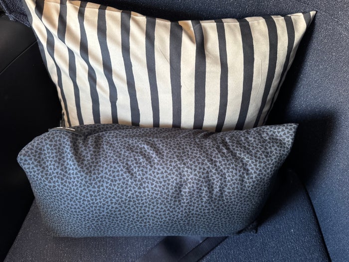 Finnair A350XWB business class pillows on seat