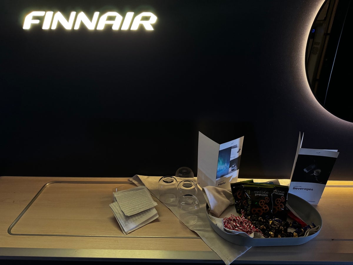 Finnair A350XWB business class snack area