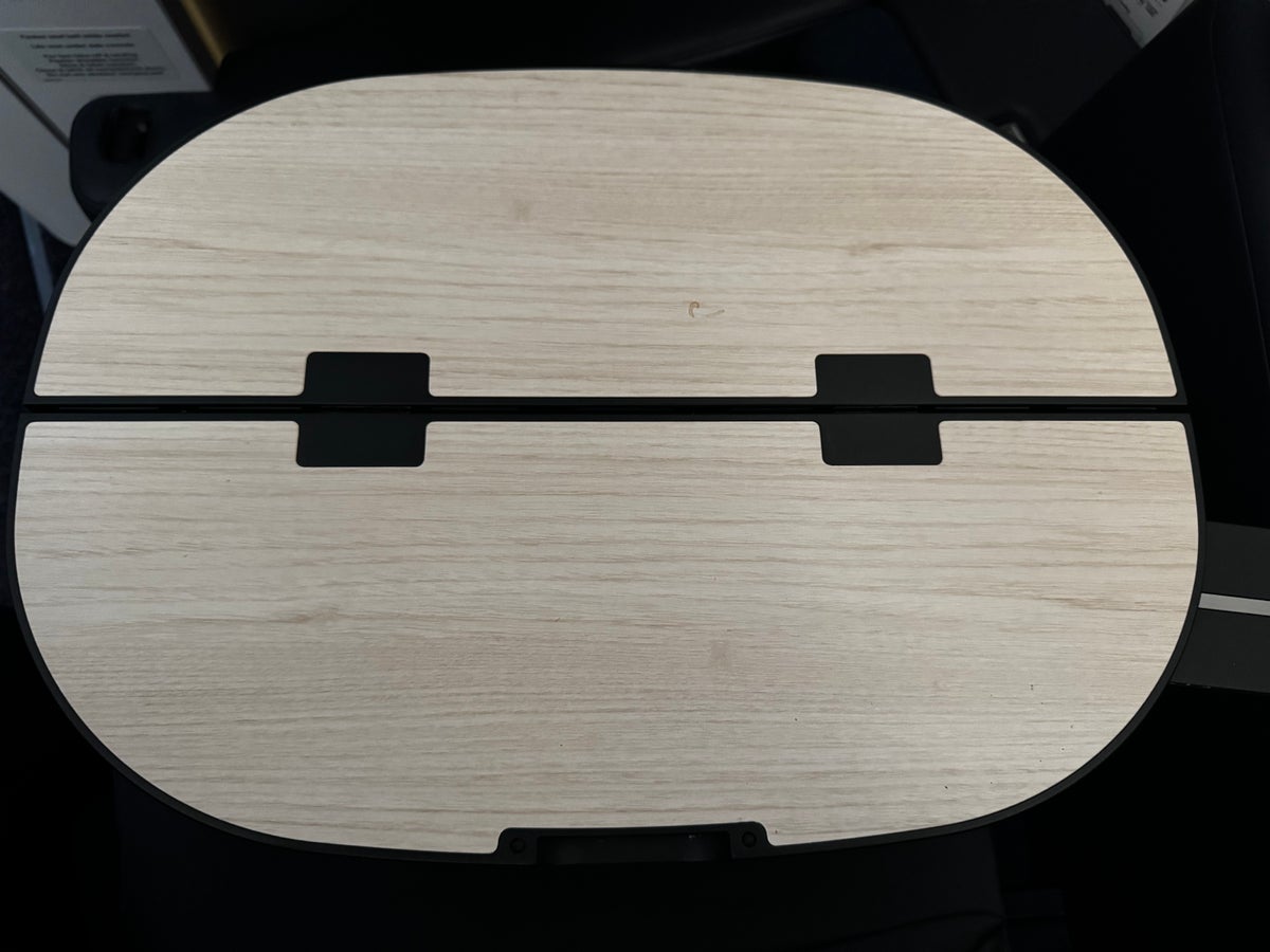 Finnair A350XWB business class tray table