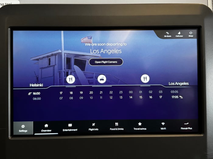 Finnair A350XWB premium economy entertainment screen flight plan Finnair A350XWB premium economy entertainment screen flight plan