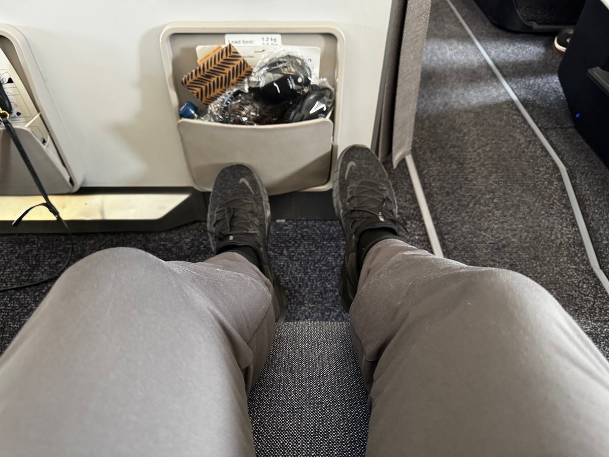 Finnair A350XWB premium economy leg rest