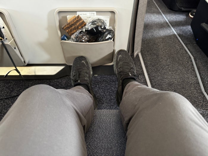 Finnair A350XWB premium economy leg rest Finnair A350XWB premium economy leg rest