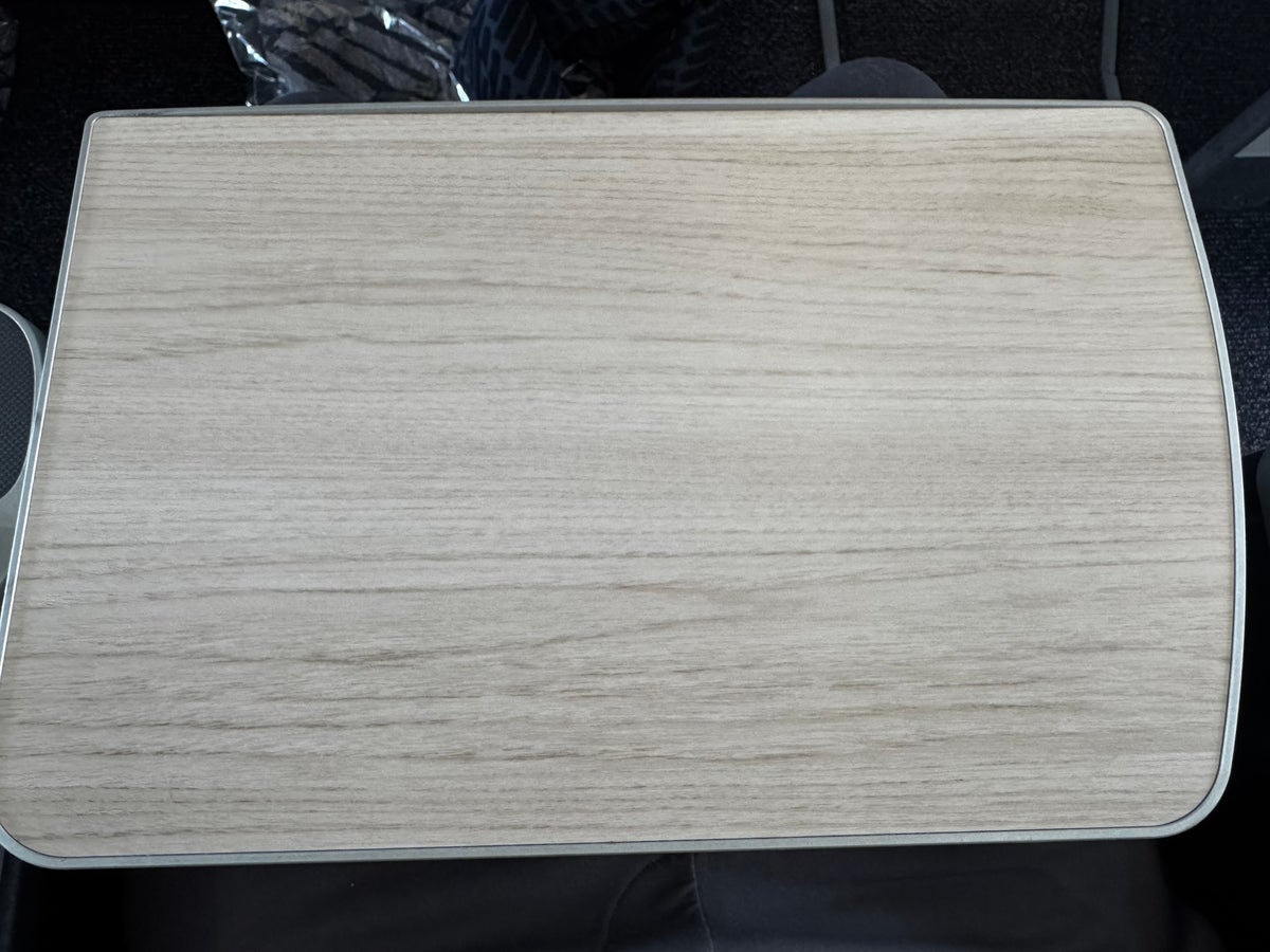Finnair A350XWB premium economy tray table
