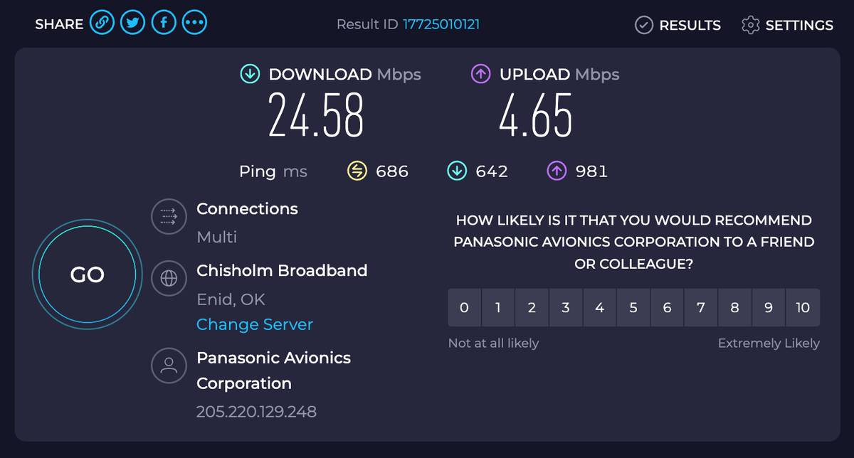 Finnair LAX HEL wifi speed test