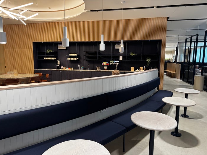 Finnair Lounge Helsinki HEL Non Schengen front seating