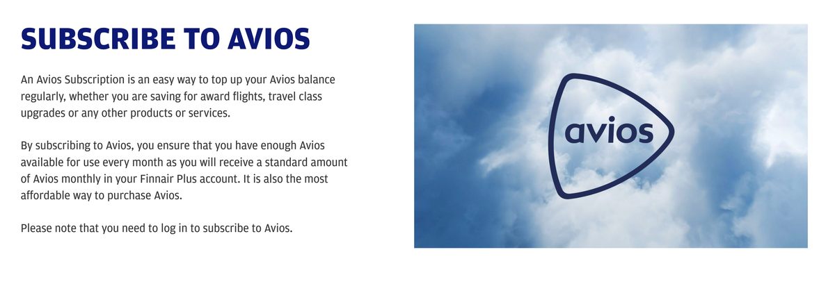 Finnair avios subscription
