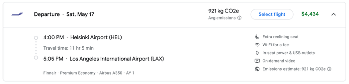 Finnair premium economy price HEL LAX Finnair premium economy price HEL LAX