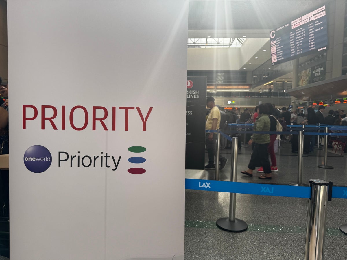 Finnair priority check in area LAX