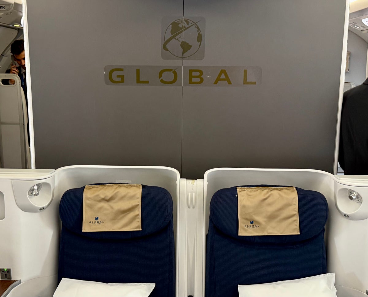 Global Airlines business class cabin 