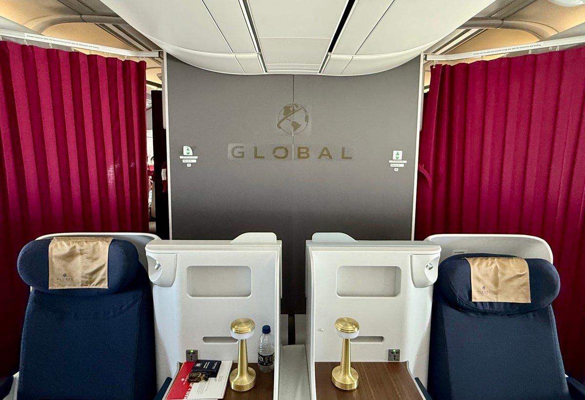 Global Airlines business class cabin logo