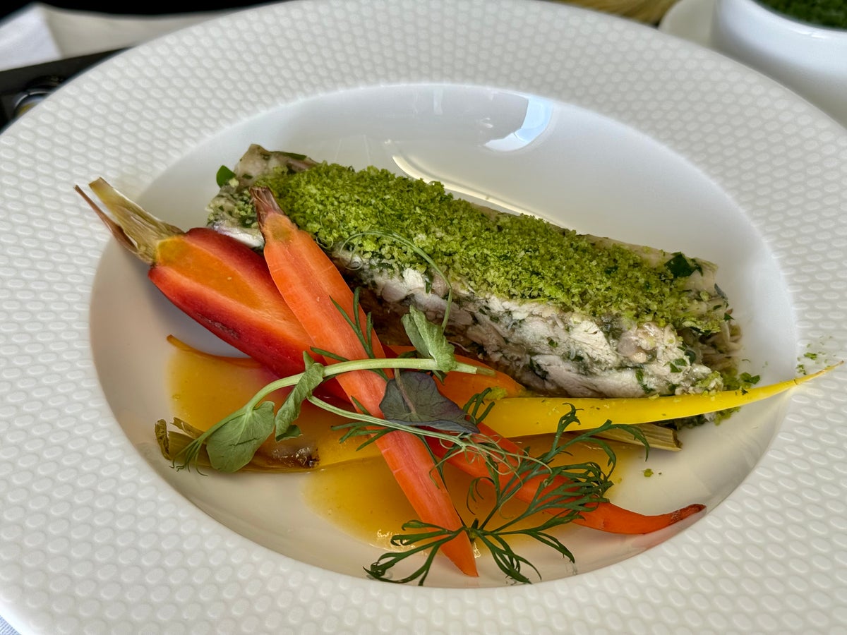 Global Airlines business class chicken terrine