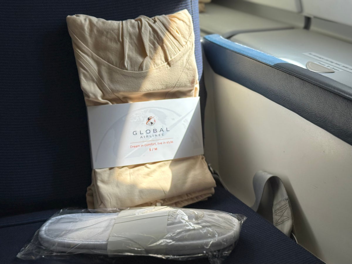 Global Airlines business class pajamas