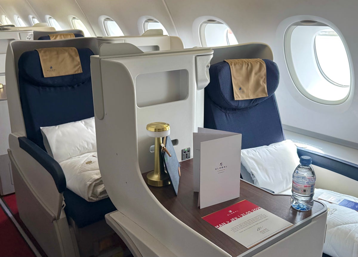 Global Airlines business class seat 11A
