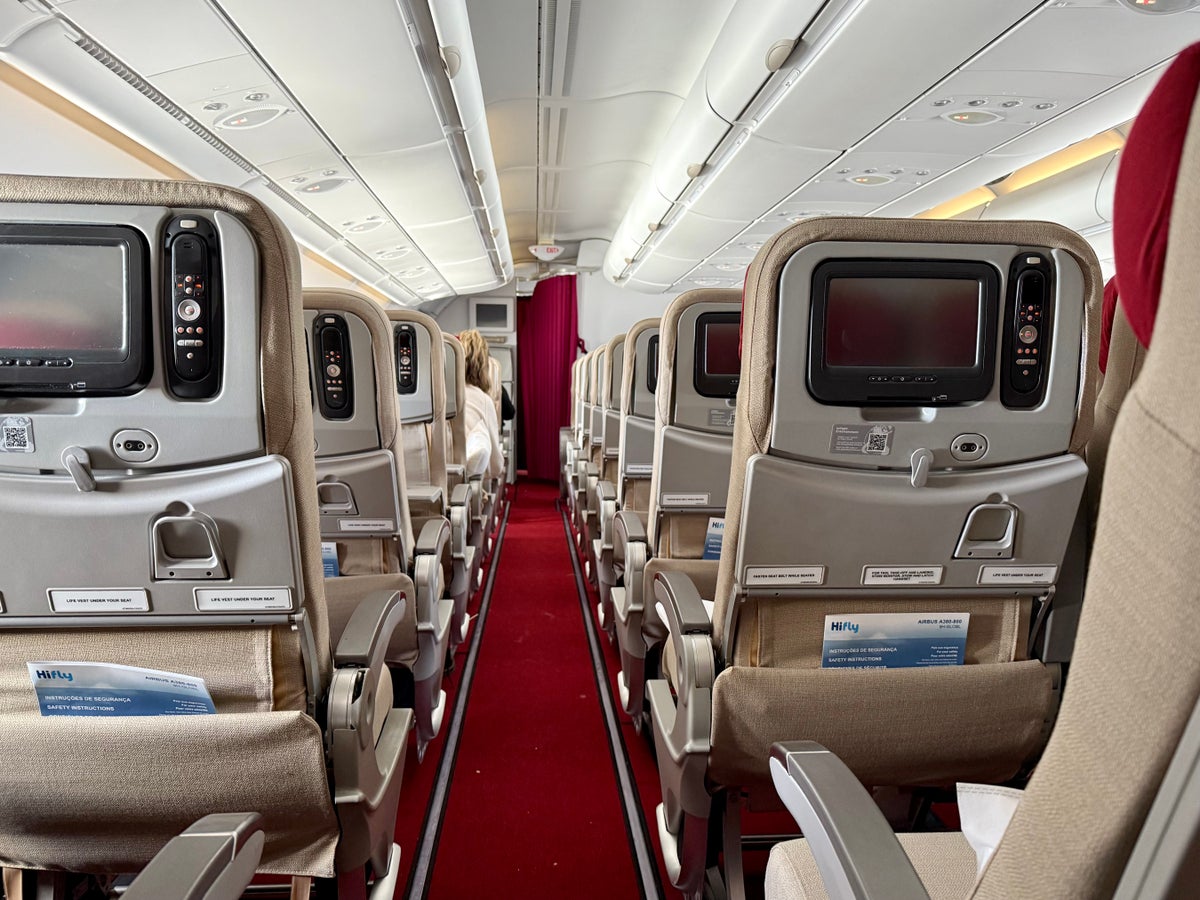 Global Airlines economy class cabin