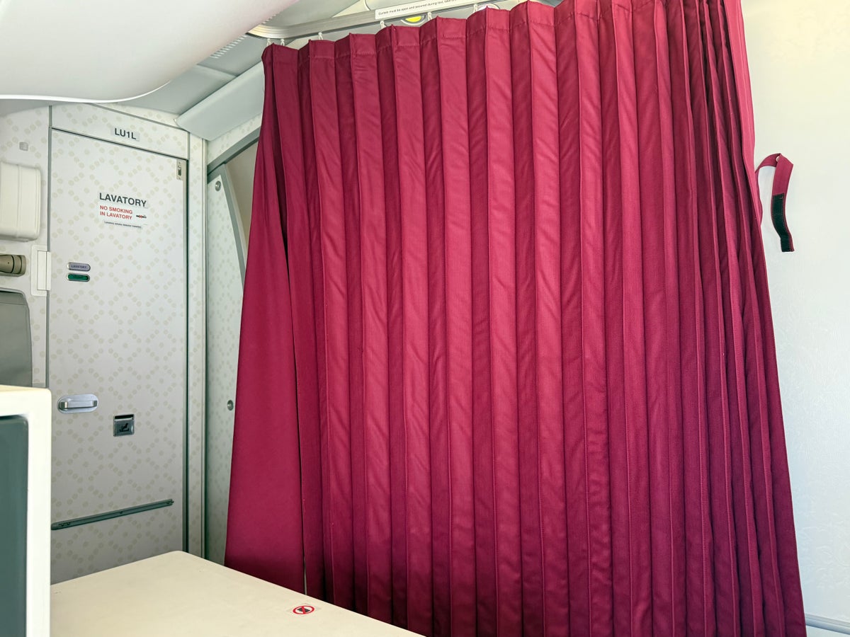 Global Airlines galley curtain