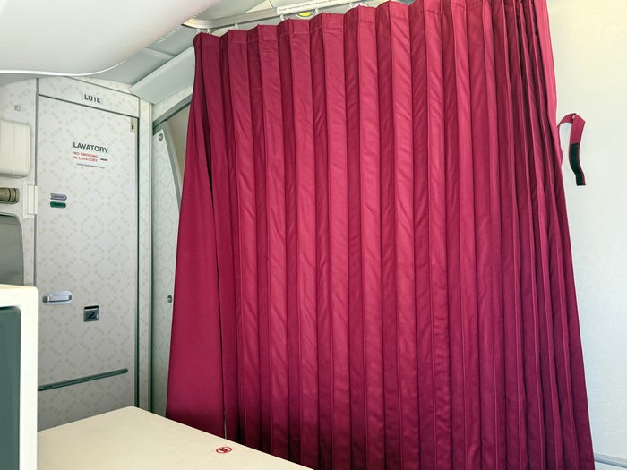Global Airlines galley curtain