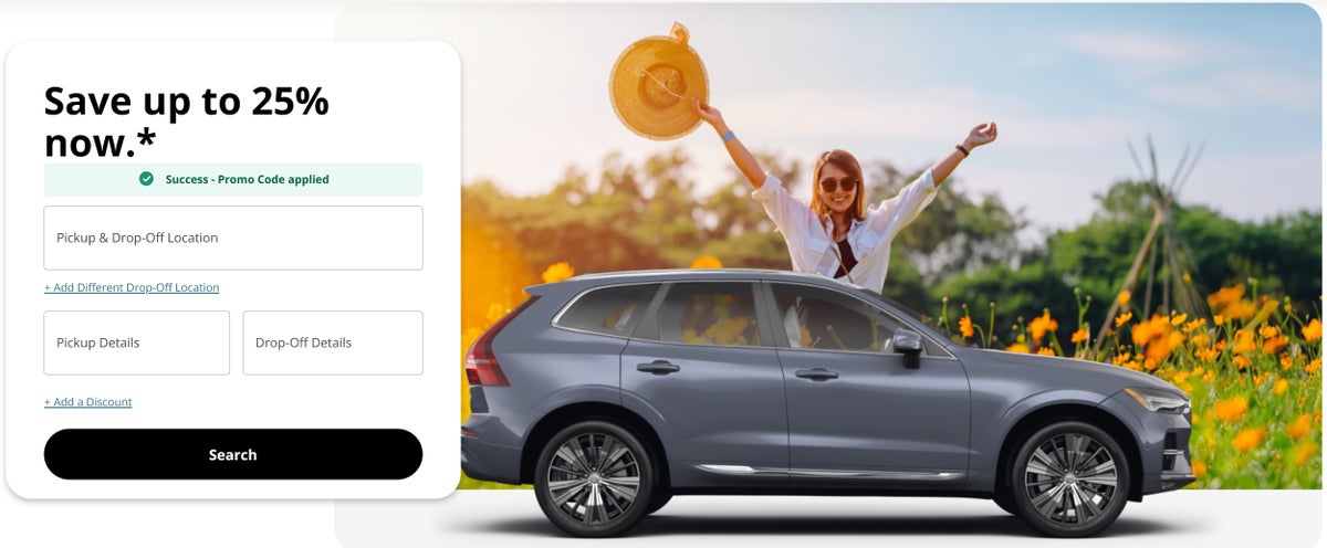 Hertz up to 25 off promo