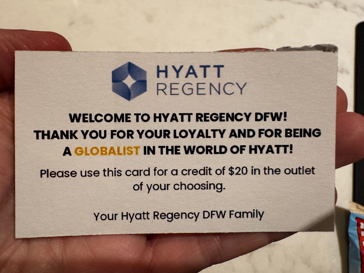 Hyatt Regency DFW 20 credit
