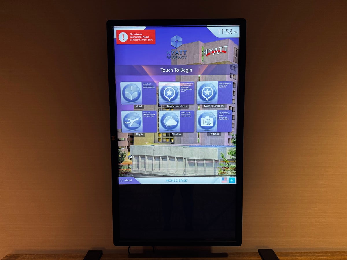 Hyatt Regency DFW digital information board