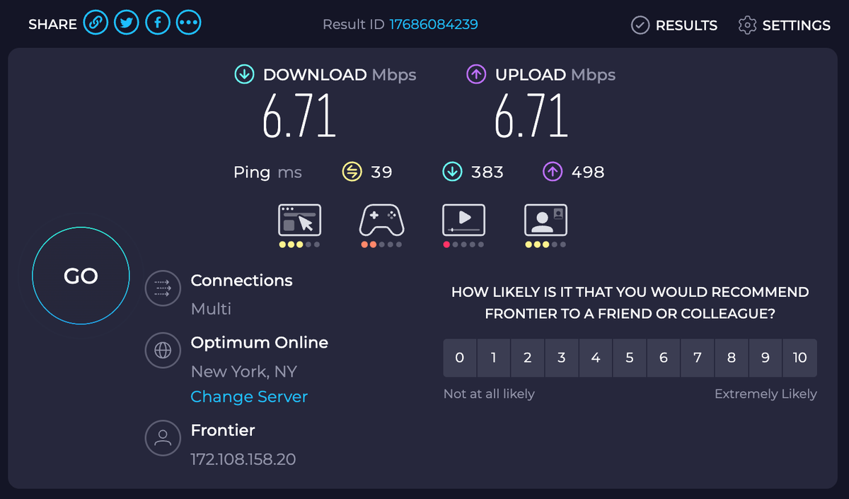 Hyatt Regency DFW speed test