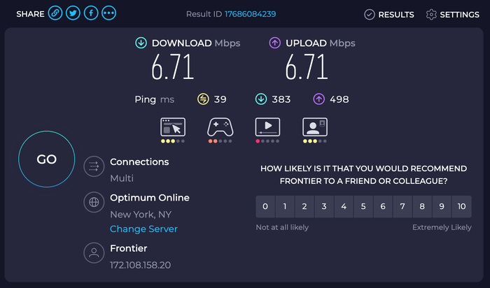 Hyatt Regency DFW speed test