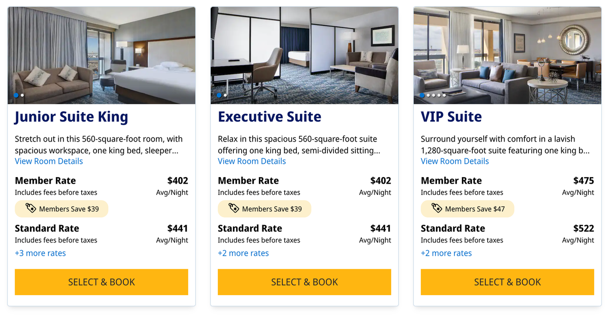 Hyatt Regency DFW suite prices