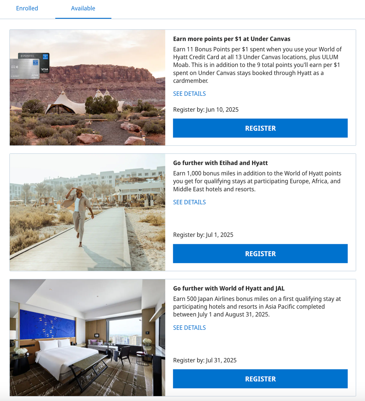 Hyatt website new update