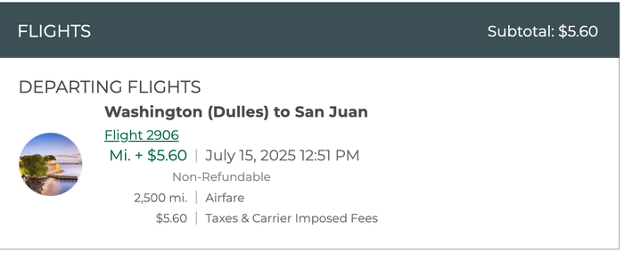IAD SJU Miles IAD SJU Miles cost