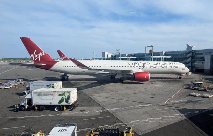 Virgin Atlantic JFK Terminal 4 Virgin Atlantic A350 1000 docked