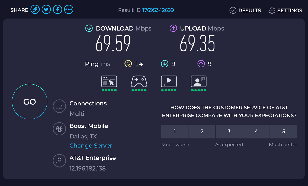 JSX DAL lounge wifi speed test
