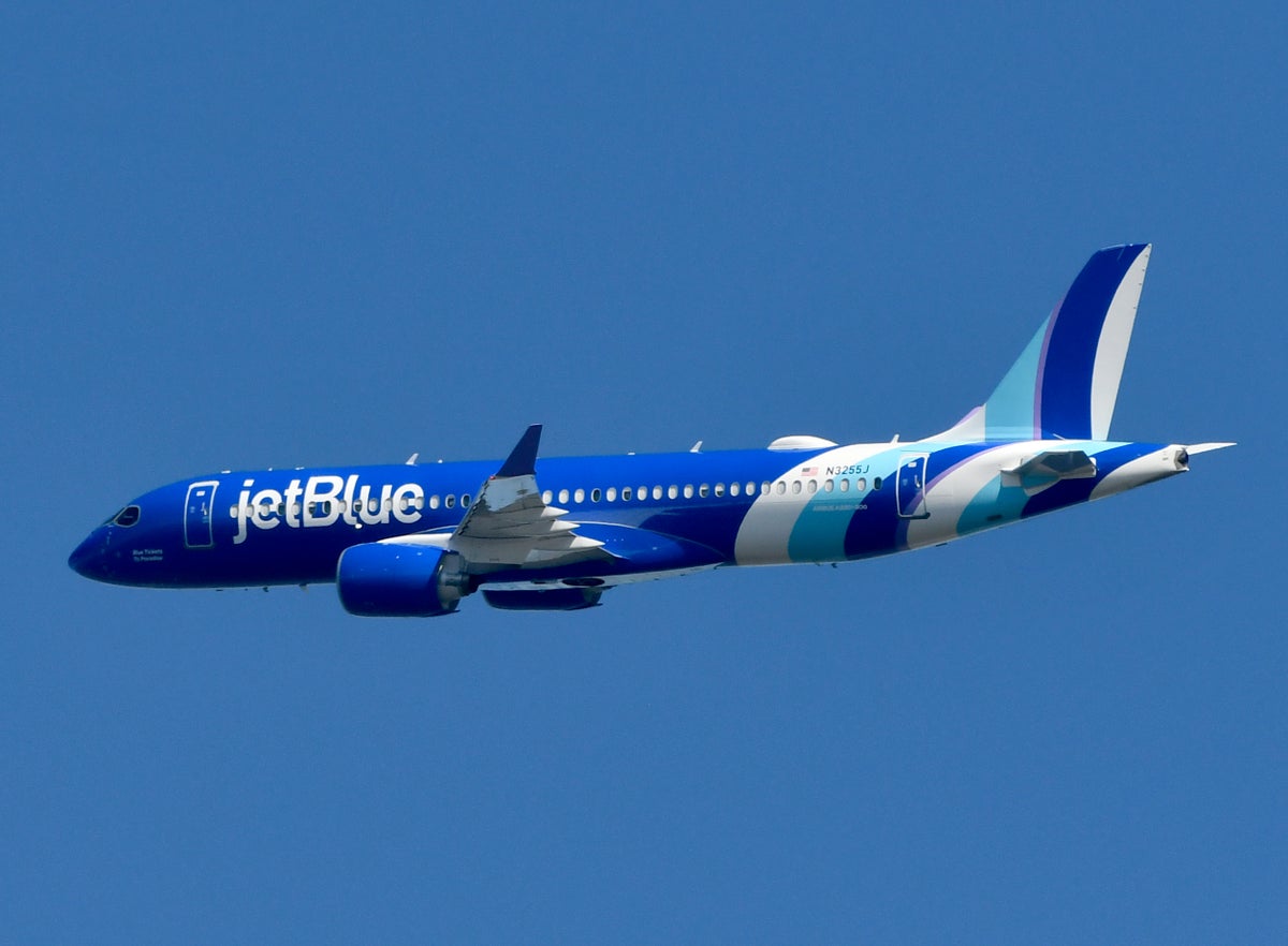 JetBlue A220 300 Blue Colors Inflight