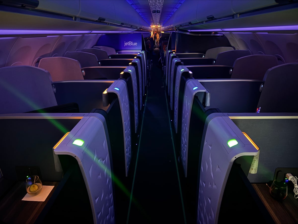 JetBlue Mint A321XLR BOS MAD view to rear