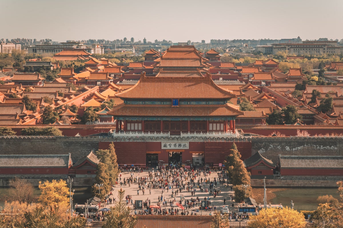 Jingshan Park view of Forbidden City