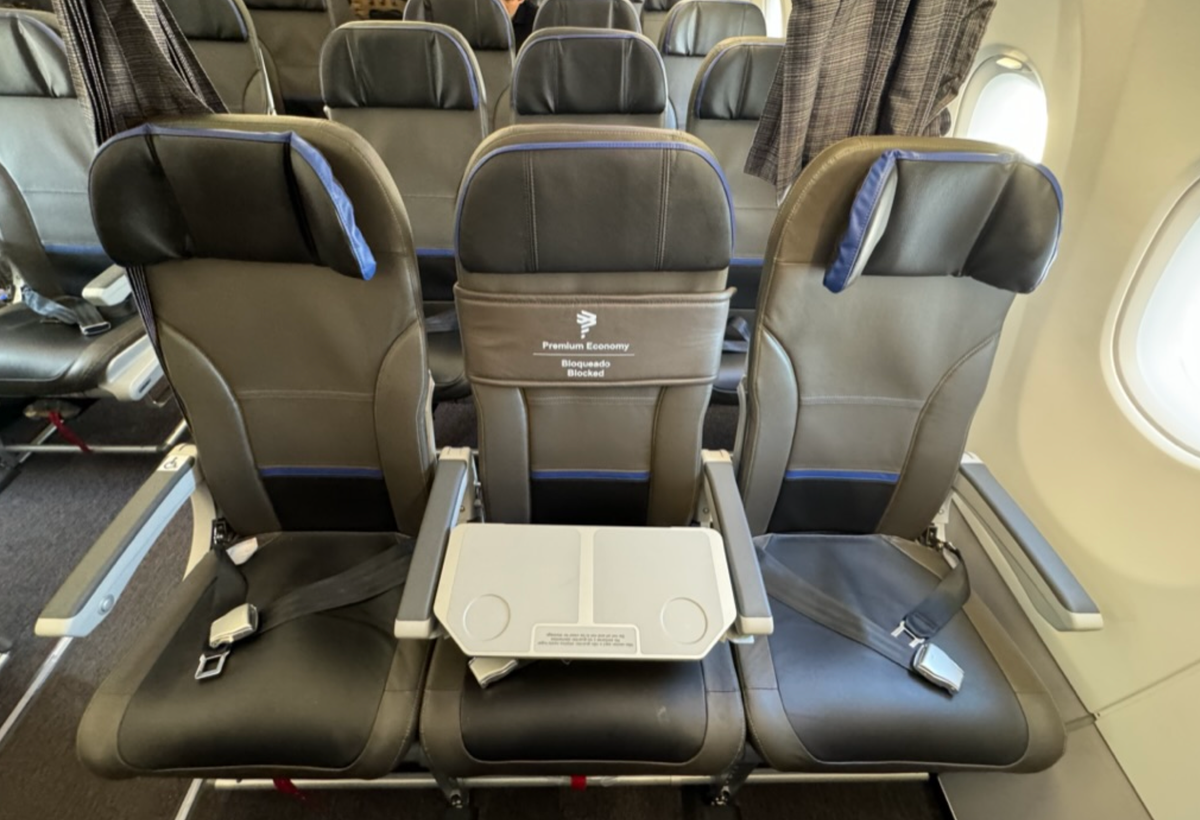 LATAM premium economy seats on Airbus A320