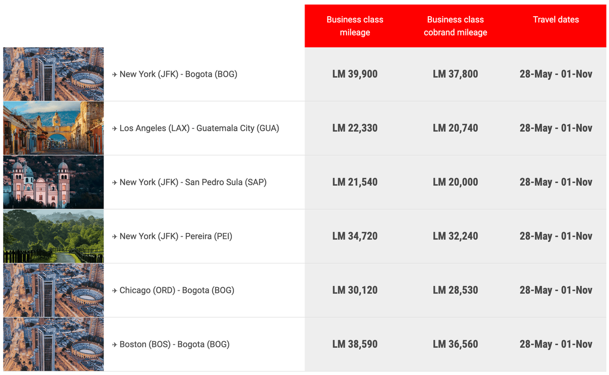 LIfeMiles award sale May 27 2025 business class