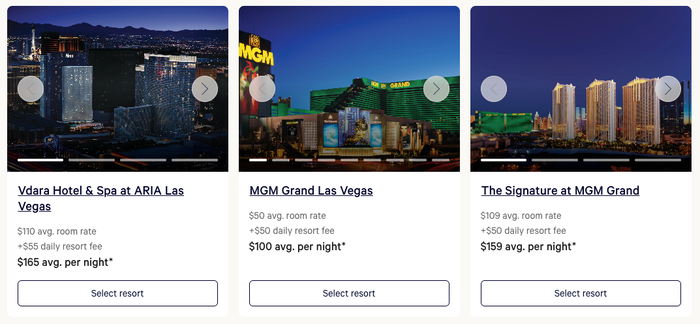 MGM Website Showing Resort Fees In Price MGM Website Showing Resort Fees In Price